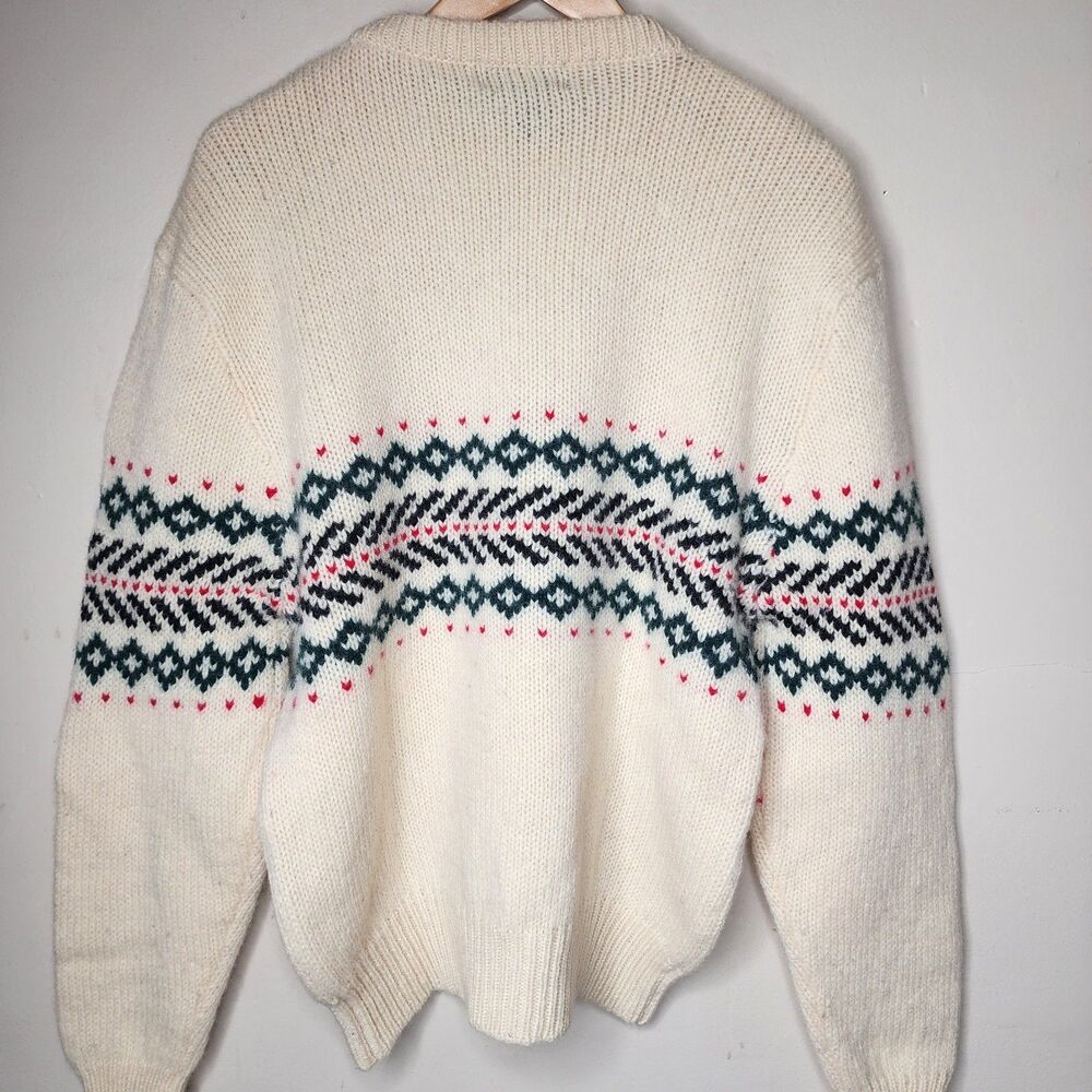 Vtg Christopher Hayes Wool Knit Sweater Fair Isle Nordic Intarsia Mens Large - Picture 5 of 10